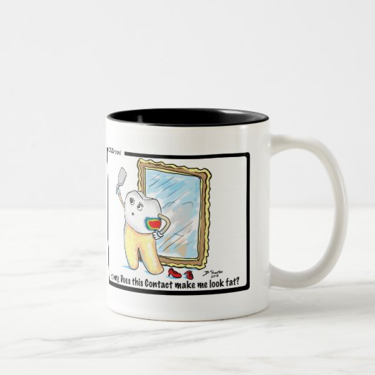 2 Couleurs Tasse de "contact" (Droit)