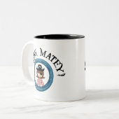 2 Couleurs Tasse de copain de fille de pirate d'Arrgh (Devant gauche)