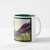 2 Couleurs Tasse de coq de conte d'imaginaire (Devant droit)