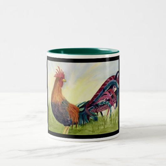 2 Couleurs Tasse de coq de conte d'imaginaire (Centre)