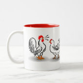 2 Couleurs Tasse de coq et de poule (Gauche)