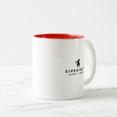 2 Couleurs Tasse de corail de corgi de beignet (Devant droit)