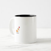 2 Couleurs Tasse de corgi de Hannukah (Devant gauche)