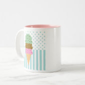 2 Couleurs Tasse de cornet de crème glacée (Devant gauche)