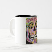2 Couleurs Tasse de crâne de sucre (Devant gauche)