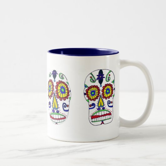 2 Couleurs Tasse de crânes de sucre (Droit)