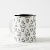 2 Couleurs Tasse de crème glacée (Devant gauche)