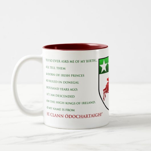 2 Couleurs Tasse de crête de Dougherty (Gauche)