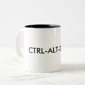 2 Couleurs Tasse de CTRL-ALT-DELETE (Devant gauche)