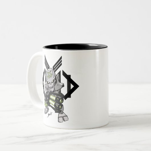 2 Couleurs Tasse de cyborg de MÉTA (Devant gauche)