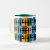 2 Couleurs Tasse de danseur classique (vert) (Devant gauche)