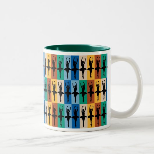 2 Couleurs Tasse de danseur classique (vert) (Droit)
