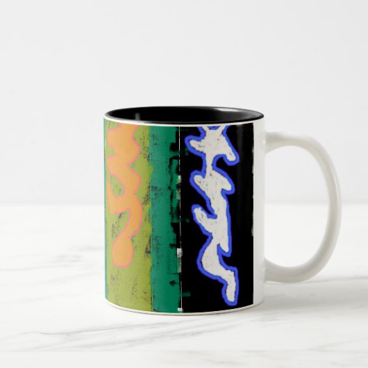2 Couleurs Tasse de ~ d'art moderne de ~ de vibrations (Droit)