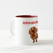 2 Couleurs Tasse de Daushound (Devant gauche)