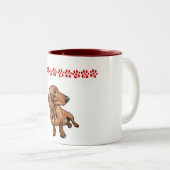 2 Couleurs Tasse de Daushound (Devant droit)