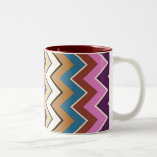 2 Couleurs Tasse de décor de concepteur de motif de zigzag -