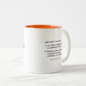 2 Couleurs Tasse de définition de radical droitier (Devant droit)