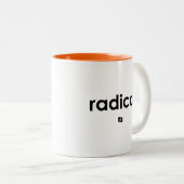 2 Couleurs Tasse de définition de radical gaucher (Devant droit)