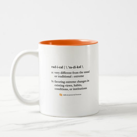 2 Couleurs Tasse de définition de radical gaucher (Gauche)