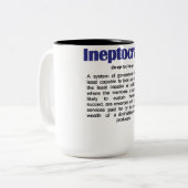 2 Couleurs Tasse de définition d'Ineptocracy (Devant gauche)