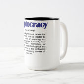 2 Couleurs Tasse de définition d'Ineptocracy (Devant droit)