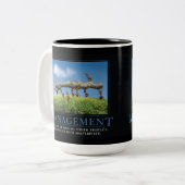 2 Couleurs Tasse de Demotivational de gestion (Devant gauche)