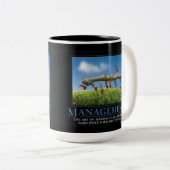 2 Couleurs Tasse de Demotivational de gestion (Devant droit)