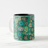 2 Couleurs Tasse de design abstrait Zen (Devant gauche)