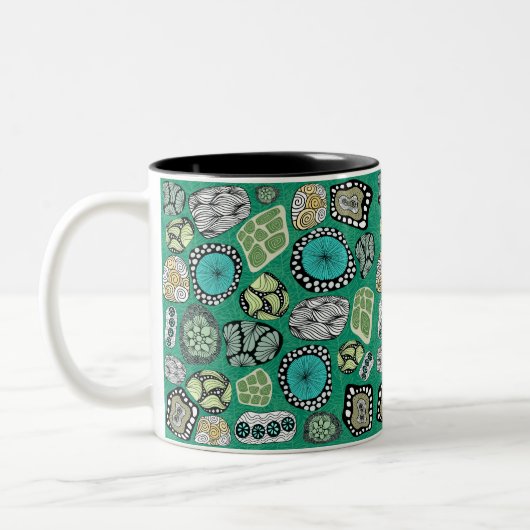 2 Couleurs Tasse de design abstrait Zen (Gauche)