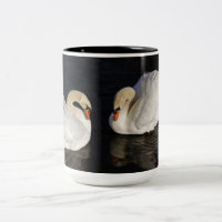 Tasse de deux cygnes