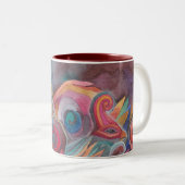 2 Couleurs Tasse de deux oiseaux (Devant droit)