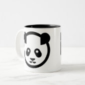 2 Couleurs Tasse de deux pandas (Devant gauche)