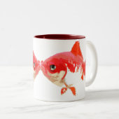 2 Couleurs Tasse de deux poissons rouges (Devant droit)