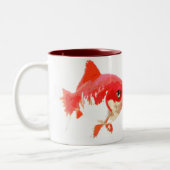 2 Couleurs Tasse de deux poissons rouges (Gauche)