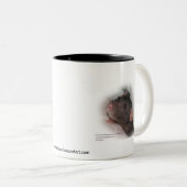 2 Couleurs Tasse de deux rattie (Devant droit)