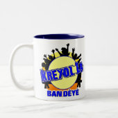 2 Couleurs Tasse de Deye d'interdiction de La de Kreyol (Gauche)