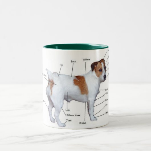 2 Couleurs Tasse de diagramme de Jack Russel (Centre)