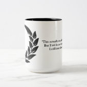 2 Couleurs Tasse de Diplo avec la citation de fourche (Centre)