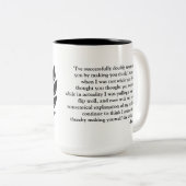 2 Couleurs Tasse de Diplo avec la citation faite sur commande (Devant droit)