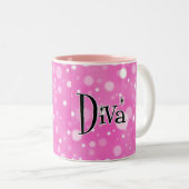 2 Couleurs Tasse de diva (Devant droit)