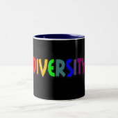 2 Couleurs Tasse de diversité (arc-en-ciel) - customisée (Centre)