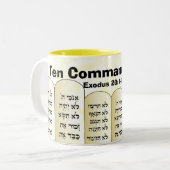 2 Couleurs Tasse de Dix commandements (Devant gauche)