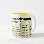 2 Couleurs Tasse de Dix commandements (Devant droit)