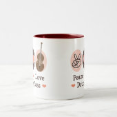 2 Couleurs Tasse de double basse d'amour de paix (Centre)