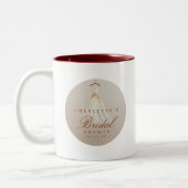 2 Couleurs Tasse de douche de mariée Elegant Fall avec graphi (Gauche)
