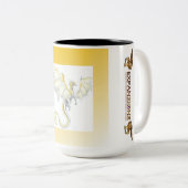 2 Couleurs Tasse de dragon à ailes par blanc (Devant droit)