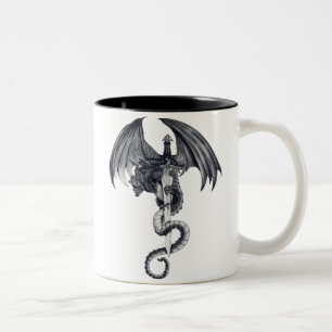 2 Couleurs Tasse de dragon et d'épée