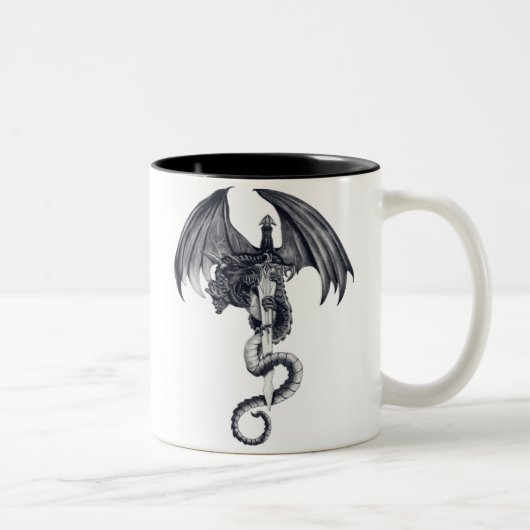 2 Couleurs Tasse de dragon et d'épée (Droit)