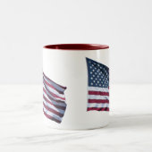 2 Couleurs Tasse de drapeau américain (Centre)