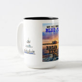 2 Couleurs Tasse de drapeau bleu (Devant gauche)